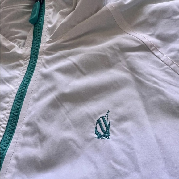 Nautica Reversible Jacket Ocean Racing Series Men’s Medium White Green Teal $188 - Picture 9 of 15